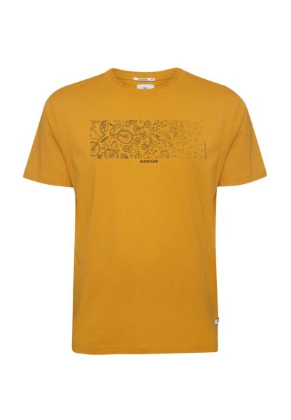 Greenbomb Bike-Slow curry color T-shirt