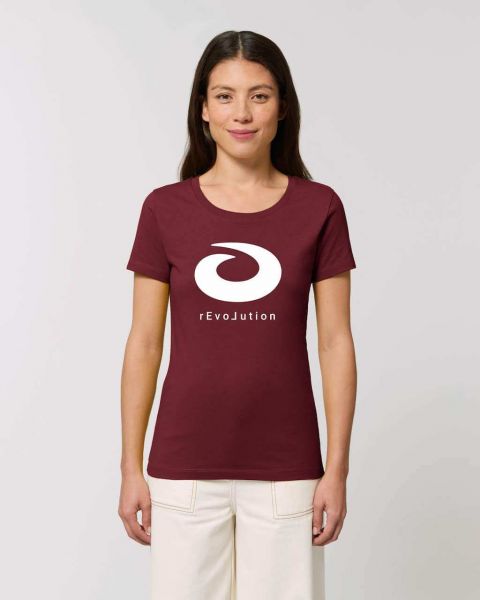 Oikos Revolution Damen T-Shirt Bio-Baumwolle Fairtrade Burgund