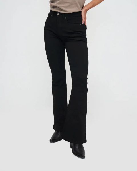 Kuyichi schwarze Jeans Schlaghose Lisette