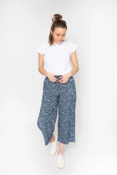  Zerum Damen Culotte Sommerhose Ava EcoVero Graublau